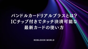バンドルカードリアルプラスとは？ICチップ付きでタッチ決済可能な最新カードの使い方